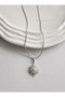 Silver Color Zircon Stone Pole Star Necklace/Valentine's Day Gift