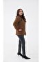 WOMEN'S ROAD PATTERN HOODED QUILTED COAT-COPPER - 3