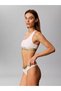Women's Logo Detailed Elastic Waistband Cotton White Bralet - 5