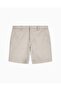 Men's Button Closure Regular Waist Short Length Pocket Detail Beige Shorts - 6