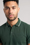 Men's Short Sleeve Cotton Regular Fit Green Polo Collar T-Shirt - 4