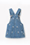 Girl's Floral Embroidered Denim Gilet - 4