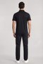Men's Regular Fit Metallic Logo Detailed Cotton Short Sleeve Black-Gold Polo Collar T-Shirt - 3