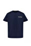 Men's Short Sleeve Crew Neck Relaxed Fit Navy Blue T-Shirt - 4