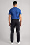 Men's Regular Fit Crew Neck Patterned Short Sleeve Navy Blue T-Shirt - 3