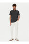 Men's Monogram Mk Logo Detailed Short Sleeve Black Polo Collar T-Shirt - 2