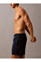 Men's Regular Fit Navy Blue Swim Shorts with Logo Stripes on the Sides - 4
