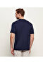 Men's Short Sleeve Crew Neck Relaxed Fit Navy Blue T-Shirt - 2