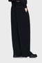 Women's Regular Fit Normal Waist Pleated Wide Leg Black Trousers - 4