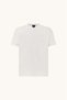 Men's Regular Cut V-Neck 100% Cotton Metallic Logo Detailed Short Sleeve White-Gold T-Shirt - 2