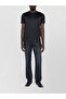Men's Short Sleeve Crew Neck Relaxed Fit Navy Blue T-Shirt - 2