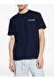 Men's Short Sleeve Crew Neck Relaxed Fit Navy Blue T-Shirt