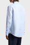 Men's Regular Fit 100% Linen Eagle Logo Long Sleeve Blue Shirt - 4