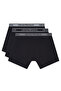 Men's Flexible Cotton Triple Pack Black Boxers with Elastic Waistband