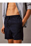 Men's Regular Fit Navy Blue Swim Shorts with Logo Stripes on the Sides - 3