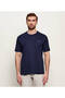 Men's Short Sleeve Crew Neck Relaxed Fit Navy Blue T-Shirt