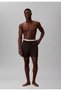 Men's Regular Cut Quick-Drying Fabric Black Swim Shorts - 2