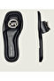 Women's Metallic Logo Detailed Comfortable Sole Leather Black Slippers - 4