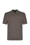 Men's Slim Fit Eagle Logo Embroidered Short Sleeve Brown Polo Neck T-Shirt