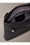 Men's Logo Patterned Adjustable Long Strap Black Shoulder Bag - 4