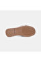 Women's Beige Floral Detailed Suede Leather Slippers - 4
