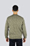Men's Regular Fit Crew Neck Long Sleeve Green Sweatshirt - 3