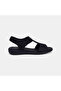 Women's Black Desacomfort Nubuck Leather Sandals - 2