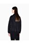 Women's Regular Fit Hooded Elastic Waist Long Sleeve Windbreaker Black Jacket - 3