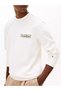 Men's Regular Fit Round Neck Logo Printed Long Sleeve Yellow Sweatshirt - 4