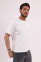 Men's White Oversize T-Shirt – Breathable, Soft Textured, Anti-Sweat, Comfortable Fit, Basic - 3