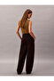 Cotton Seamed Pant Women's Black Fabric Pants - 4