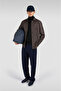 Men's High Collar Comfortable Cotton Blend Black Knitwear - 3