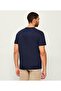 Men's Logo Basic Regular Fit Short Sleeve Navy Blue T-Shirt - 3