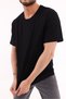 Men's 2-Piece Black-White Crew Neck Oversize Basic T-Shirt - 4