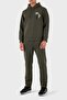 Men's Hooded Collar Long Sleeve Cotton Regular Fit Green Sweatshirt - 2