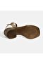 Mink Women's Leather Sandals with Buckle Detail - 4