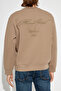Men's Comfortable Double Jersey Round Neck Logo Embroidered Brown Sweatshirt - 3
