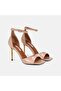 Women's Leather Single Strap Thin Heeled Patent Leather Evening Dress Sandals