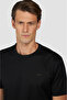 Men's Regular Fit Round Neck 100% Cotton Shark Logo Short Sleeve Black-Gold T-Shirt - 3