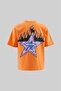 Men's Macstar Flame Printed Oversize T-Shirt Electric-Orange - 3