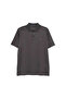 Men's Short Sleeve Polo Collar Button Closure Brown Polo Collar T-Shirt