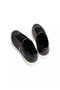 Men's Leather Laced Comfortable Sole Ck Lettering Detail Black Sneaker - 3