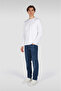 Men's Crew Neck Long Sleeve Cotton Slim Fit White T-Shirt - 3