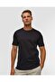 Men's Regular Fit Round Collar 100% Cotton Shark Logo Short Sleeve Navy Blue-Silver T-Shirt