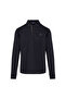Men's Button Closure Long Sleeve Polo Collar Regular Fit Blue-Gold Polo Collar T-Shirt