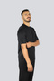 Men's Cotton Oversize Round Neck Short Sleeve Black T-Shirt - 2