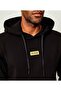 Men's Regular Fit Hooded 100% Cotton Long Sleeve Black Sweatshirt - 4