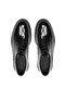 Men's Brushed Leather Round Toe Lace-Up Polished Black Classic Shoes - 4