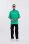 Men's Bad Angels Printed Oversize Light Green T-Shirt - 3