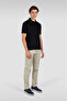 Men's Regular Fit Cotton Short Sleeve Black-Silver Polo Collar T-Shirt - 2